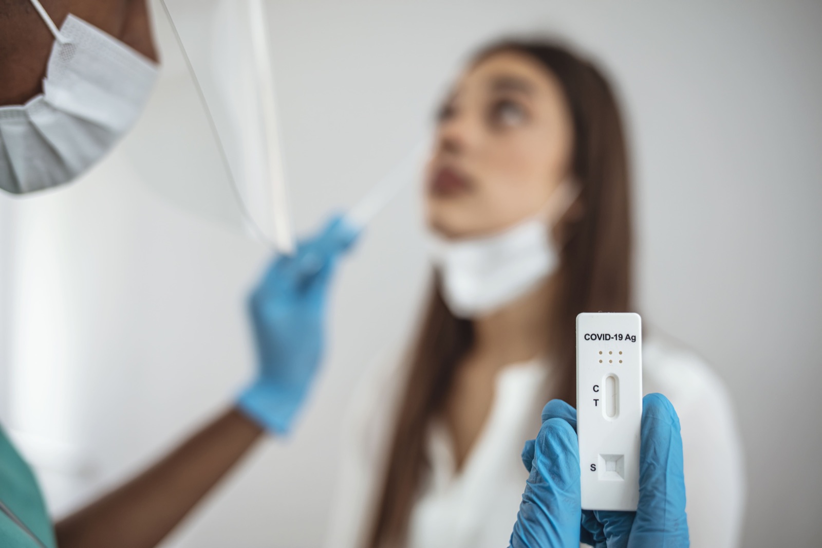 A rapid COVID-19 antigen test at Atlanta Urgent Care