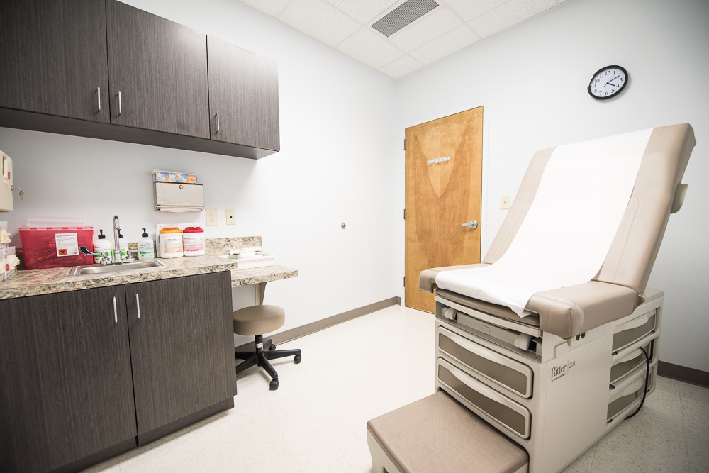 Front desk and waiting area at Atlanta Urgent Care